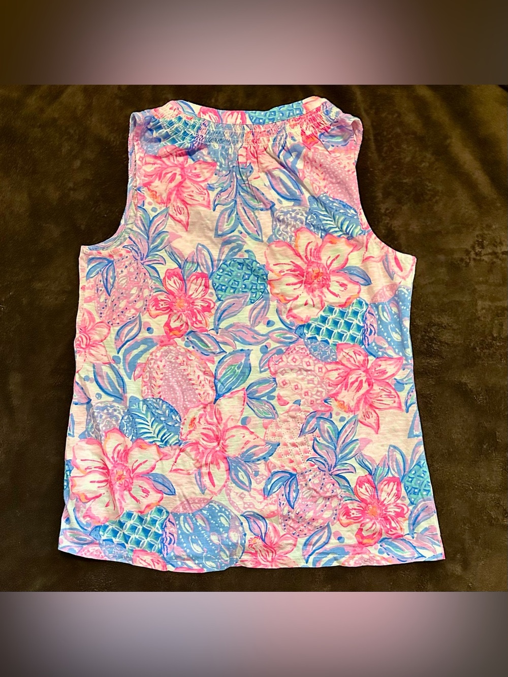 Lilly Pulitzer Medium Essie Tank in Pink Isle Snappy Turtle - Picture 4 of 4